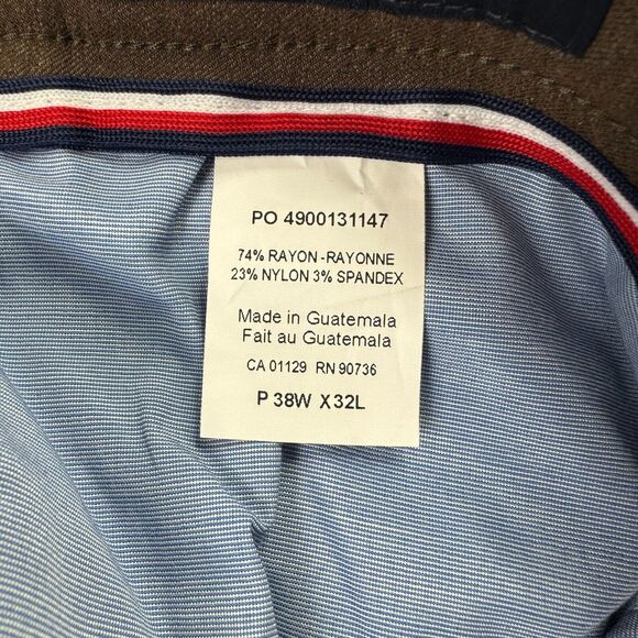 Tommy Hilfiger Mens TH Flex Finn Modern Fit Twill Pants Tobacco Brown 38x32 - Picture 4 of 4